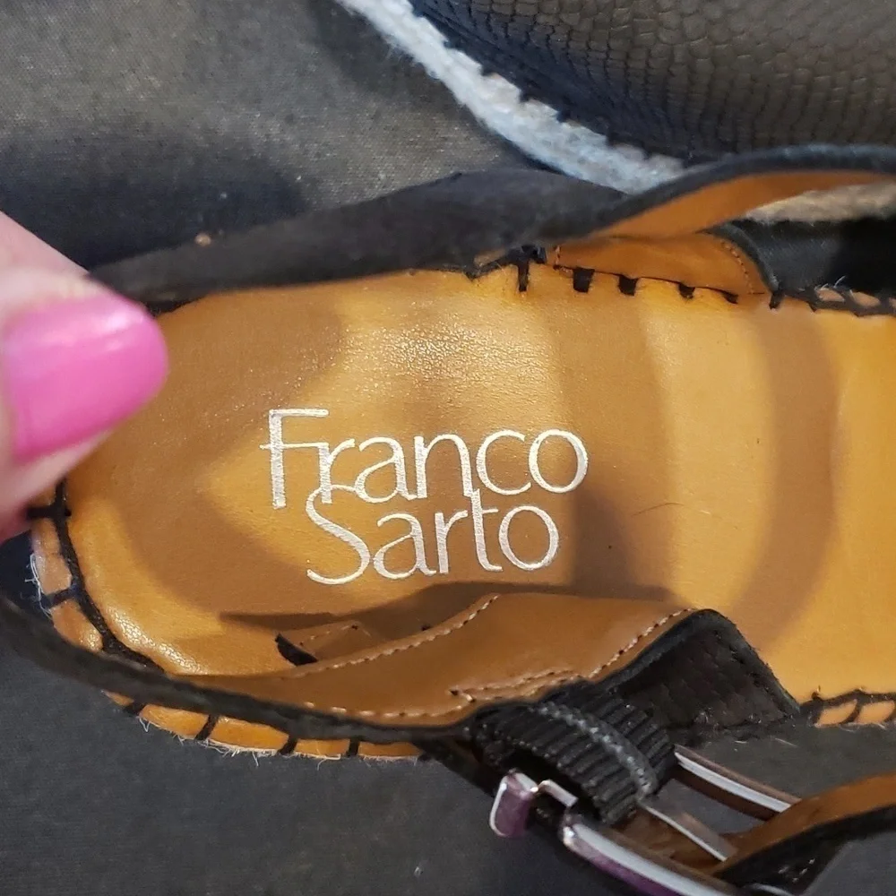 Franco Sarto Takara Espadrille wedge sandal in black